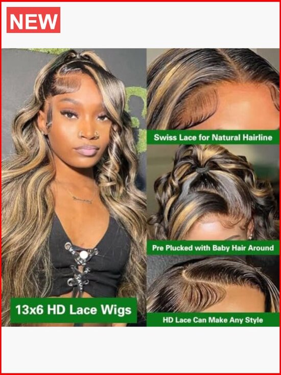 13x6 HD Lace Front Wig Human Hair 180% Density Body Wave main image 6